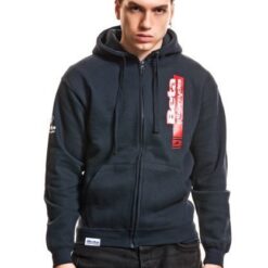 PADDOCK HOODIE BLUE RED STRIPE S