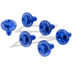 ZETA Fork Guard Bolt 6pcs.KX85-13, KX/KXF, 06-23, Beta 13-21, Blå