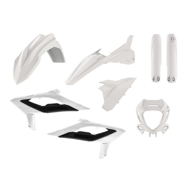 Plastkit Enduro m kåpa, gaffelbensskydd Beta RR 23-24, vit