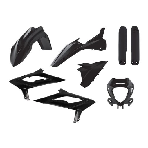 Plastkit Enduro m kåpa, gaffelbensskydd Beta RR 2023, svart